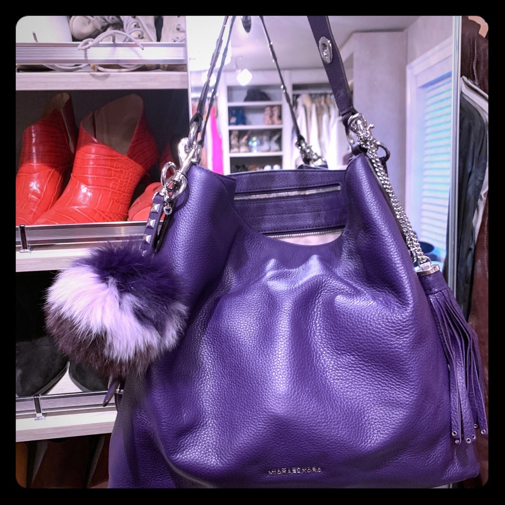Michael Kors Purple (Iris) Large Bucket Bag